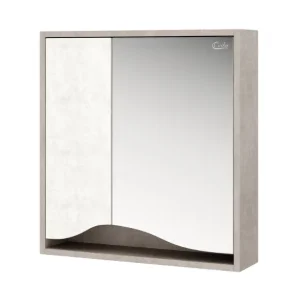 Шкаф-зеркало Onika БРЕНДОН 60.00, светлый камень (600х144х720)