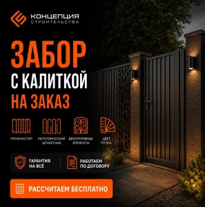Забор с калиткой под ключ во Владивостоке