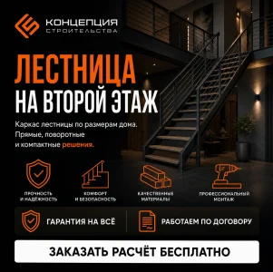 Металлическая лестница на второй этаж во Владивостоке