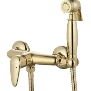 Смеситель с гигиеническим душем Lemark Pramen LM3318G, золото